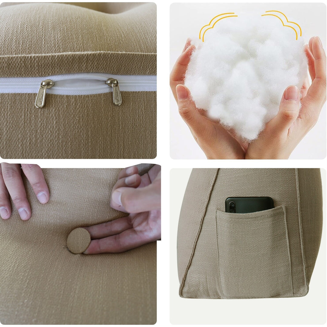 Bed Rest Wedge Reading Pillow Headboard Back Support Cushion