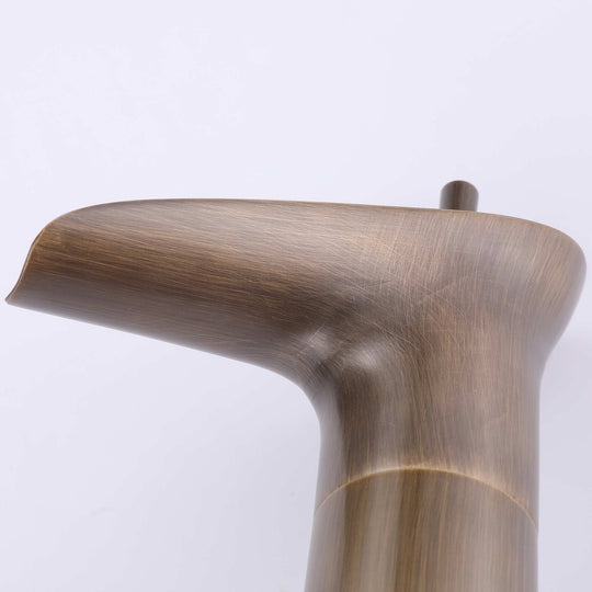12.4"H Solid Brass Waterfall Single Handle Single Hole Bathroom Faucet
