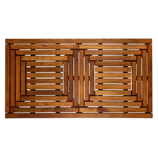 Teak Oiled Double Framed Shower/Bath Mat 39" X 19"