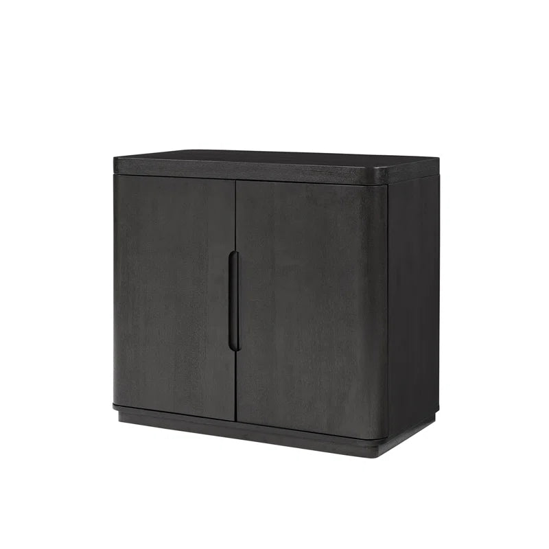 Waynesville 36"W 2-Door Modern Oak Wood Cabinet with Adjustable Shelves