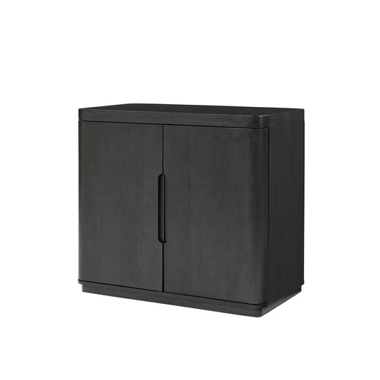 Waynesville 36"W 2-Door Modern Oak Wood Cabinet with Adjustable Shelves