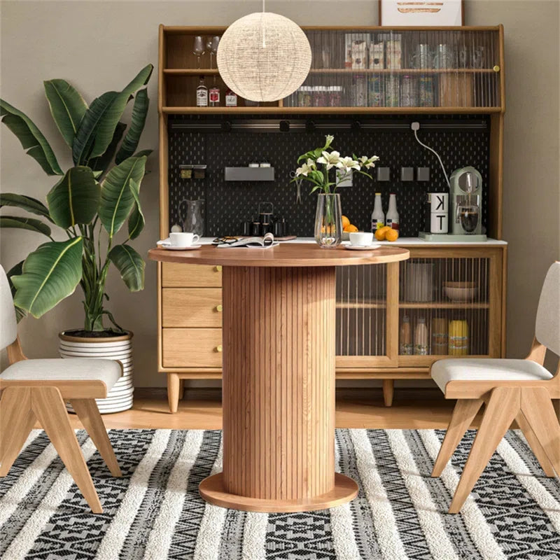 Round Dining Table, Farmhouse Kitchen Table for Kitchen Living Room