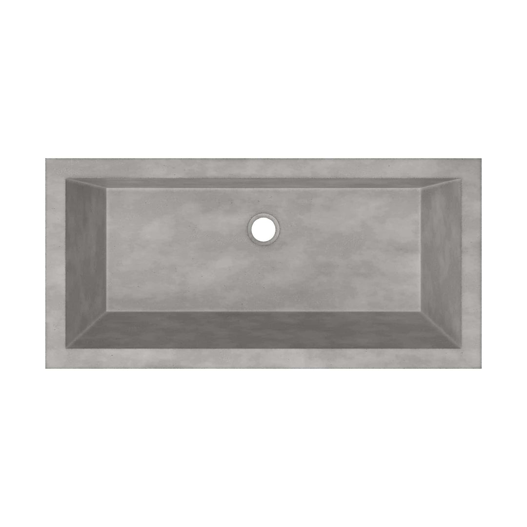 Arcata Nativestone Concrete Undermount Trough Bathroom Sink