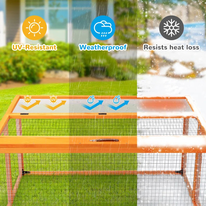 Coaxum Portable Chicken Coop Run, Sun Panel Lockable