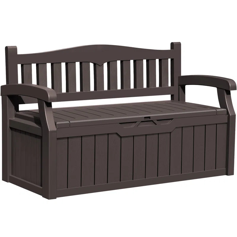 80 Gallon Storage Bench for Patio Furniture, Porch Decor and Outdoor Seating
