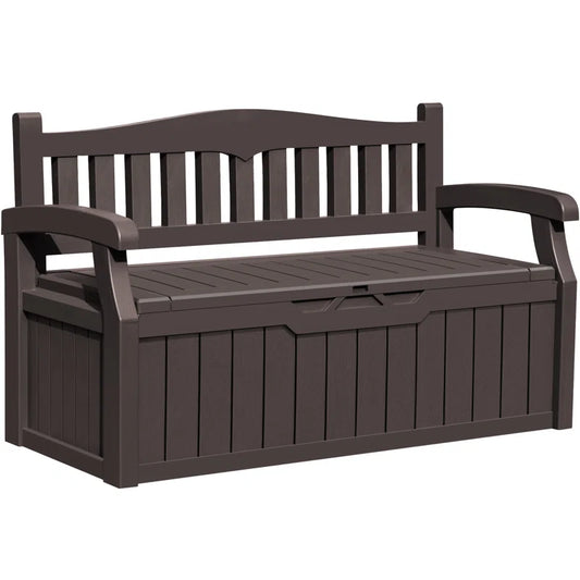 80 Gallon Storage Bench for Patio Furniture, Porch Decor and Outdoor Seating