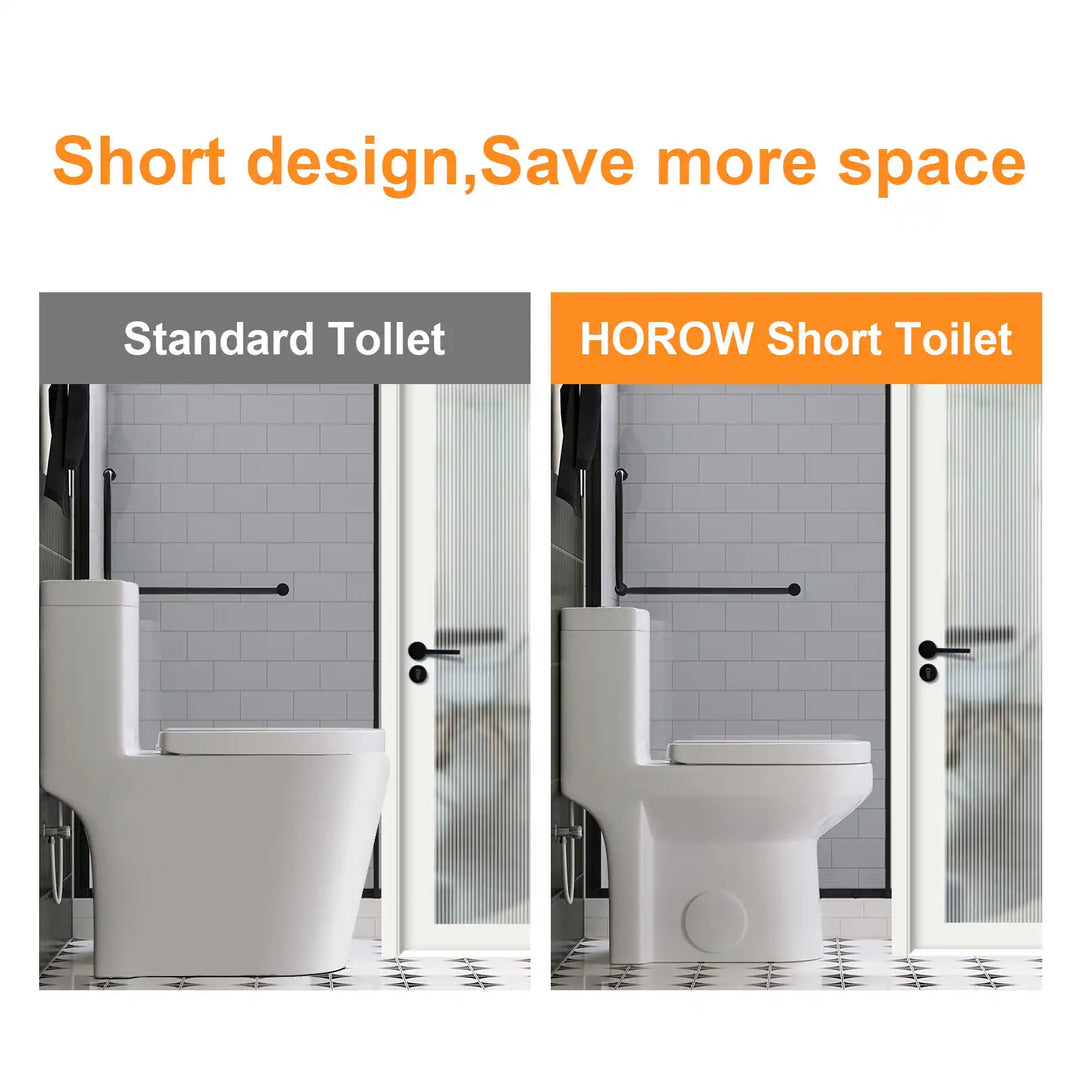 1 Piece Dual Flush Toilet White 0.8 1.28 GPF Seat Included 12 Inch Rough in - N/A