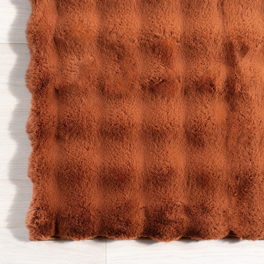 Jeni Solid Plush Machine Washable Area Rug