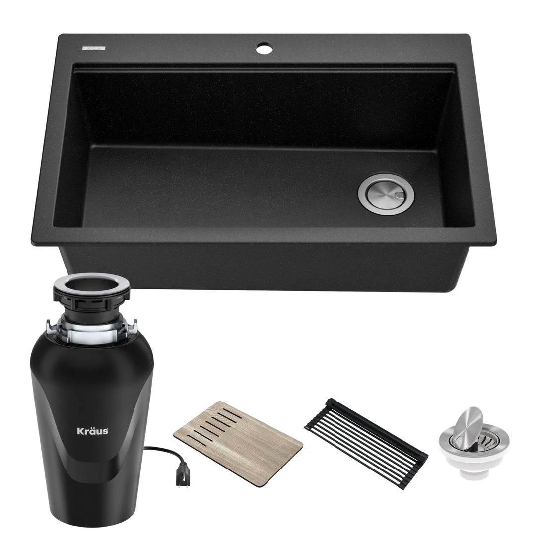 Bellucci Workstation Topmount Drop-In Granite Kitchen Sink