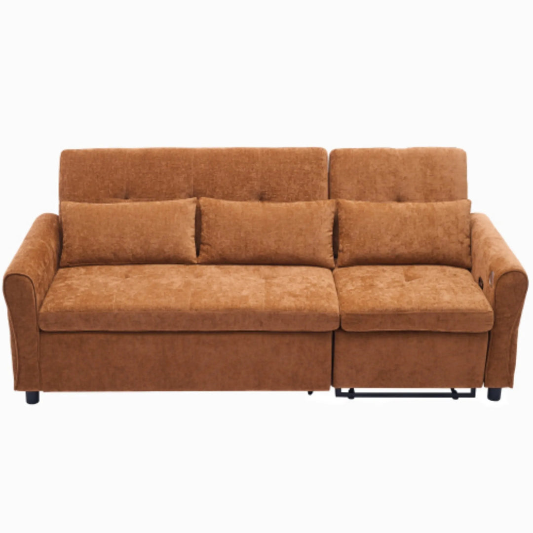 2-In-1 Sofa with Pull-Out Sleeper & Reversible Recliner by