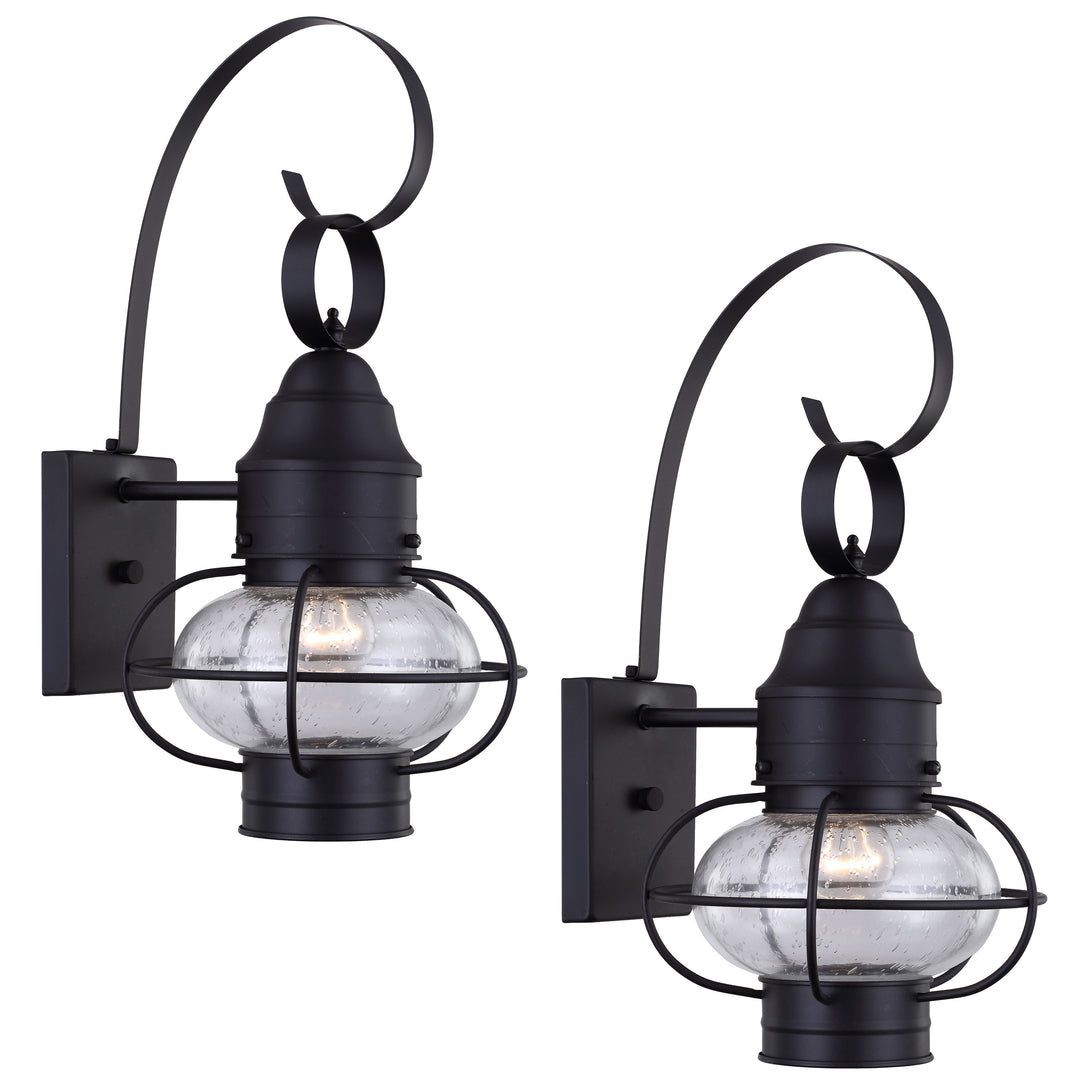 2 Pack 1-Light Outdoor Wall Lantern Lights Set - 9"X10.72"X17.51"