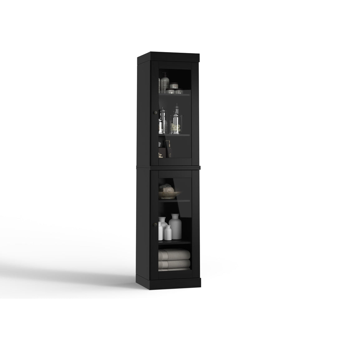 100% Solid Wood Bathroom Storage Cabinet, Adjustable Shelves, 16.5" Wide, 35.75" Tall