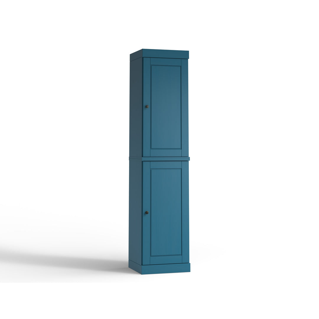 100% Solid Wood Bathroom Storage Cabinet, Adjustable Shelves, 16.5" Wide, 35.75" Tall