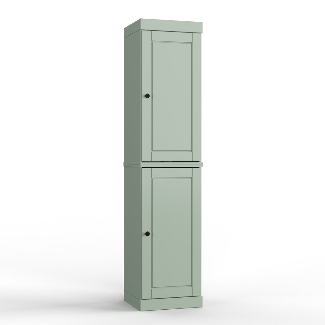 100% Solid Wood Bathroom Storage Cabinet, Adjustable Shelves, 16.5" Wide, 35.75" Tall