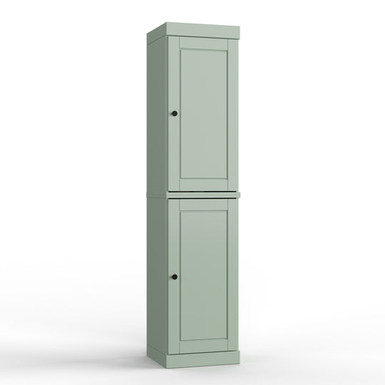 100% Solid Wood Bathroom Storage Cabinet, Adjustable Shelves, 16.5" Wide, 35.75" Tall
