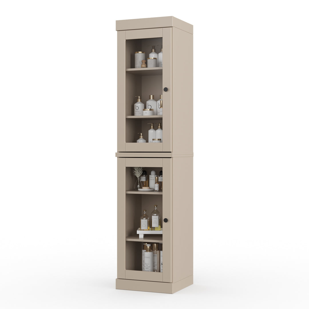 100% Solid Wood Bathroom Storage Cabinet, Adjustable Shelves, 16.5" Wide, 35.75" Tall