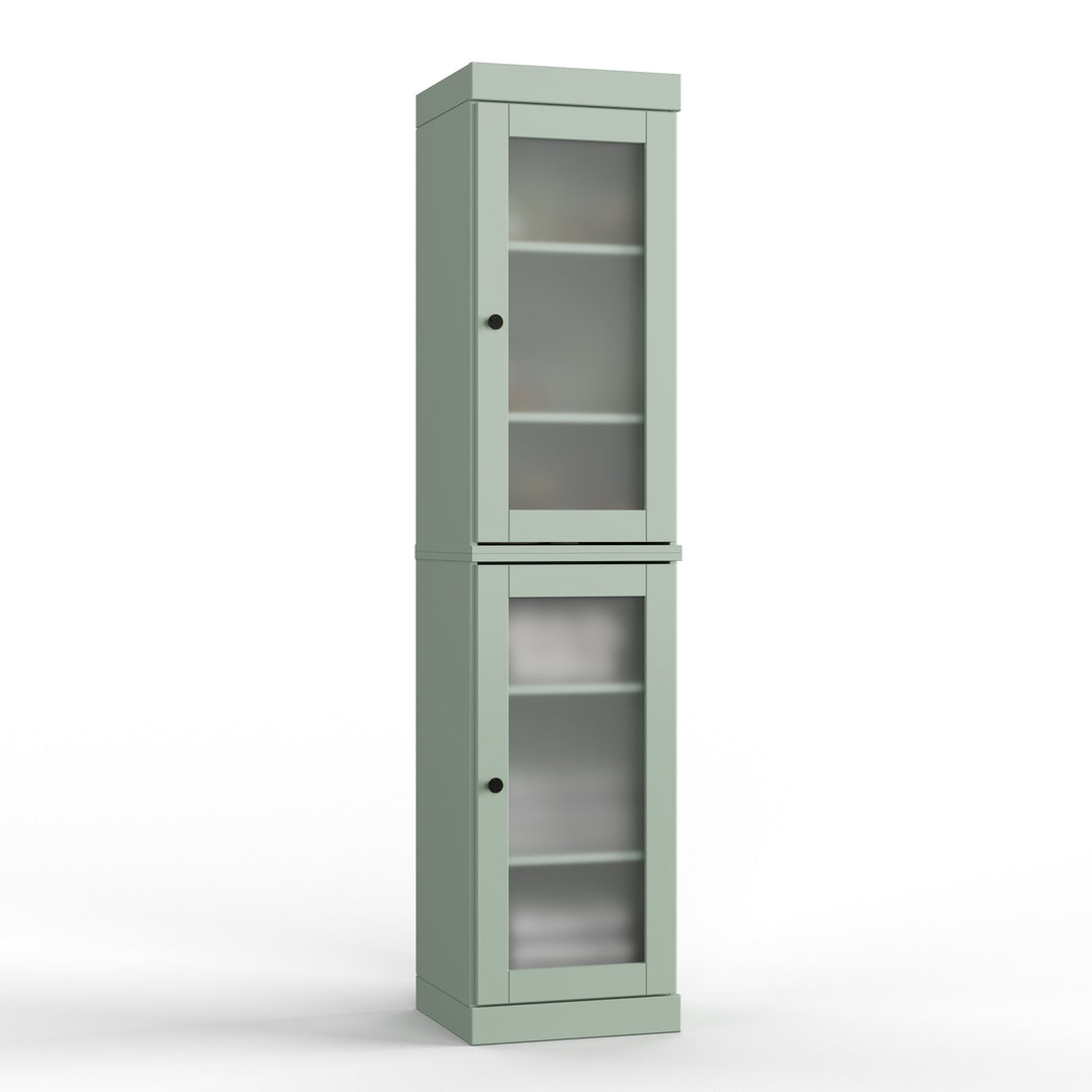 100% Solid Wood Bathroom Storage Cabinet, Adjustable Shelves, 16.5" Wide, 35.75" Tall