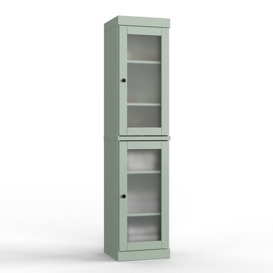 100% Solid Wood Bathroom Storage Cabinet, Adjustable Shelves, 16.5" Wide, 35.75" Tall