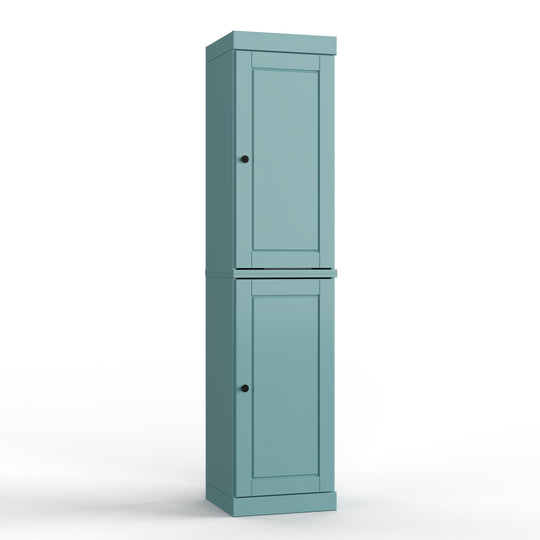 100% Solid Wood Bathroom Storage Cabinet, Adjustable Shelves, 16.5" Wide, 35.75" Tall