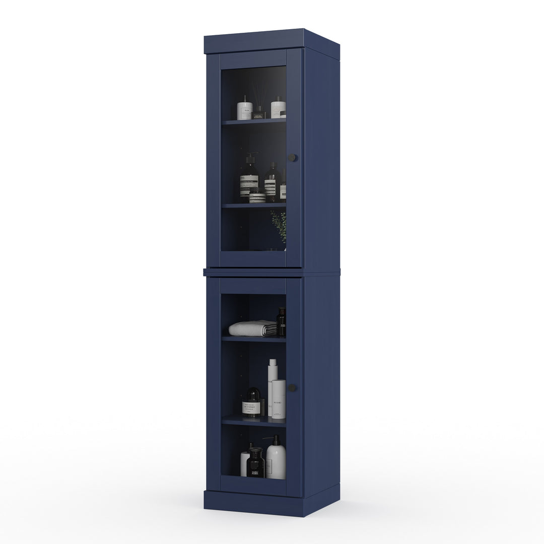 100% Solid Wood Bathroom Storage Cabinet, Adjustable Shelves, 16.5" Wide, 35.75" Tall
