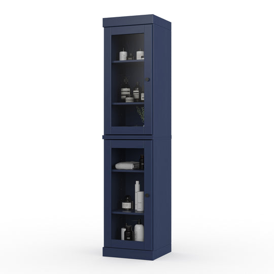 100% Solid Wood Bathroom Storage Cabinet, Adjustable Shelves, 16.5" Wide, 35.75" Tall