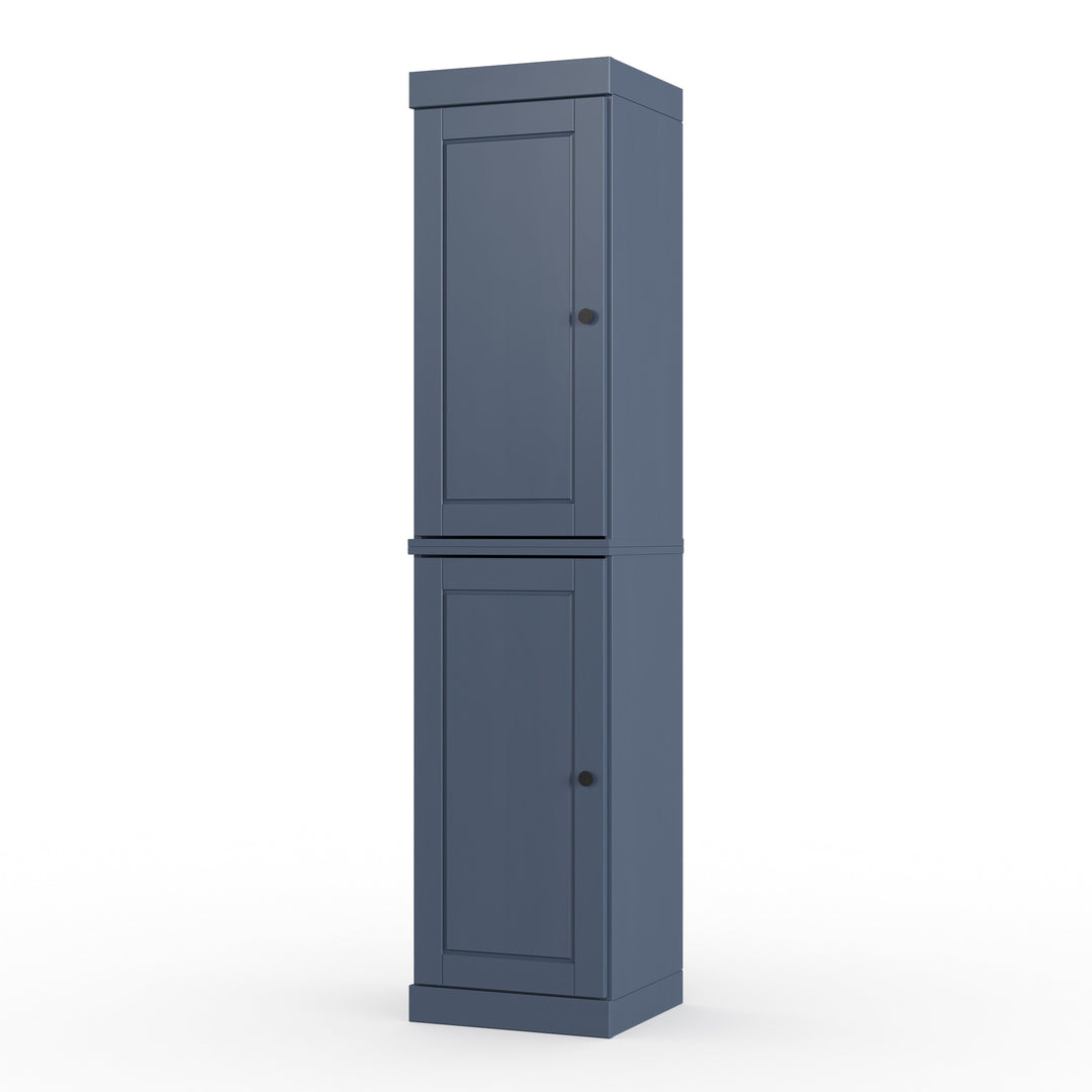 100% Solid Wood Bathroom Storage Cabinet, Adjustable Shelves, 16.5" Wide, 35.75" Tall