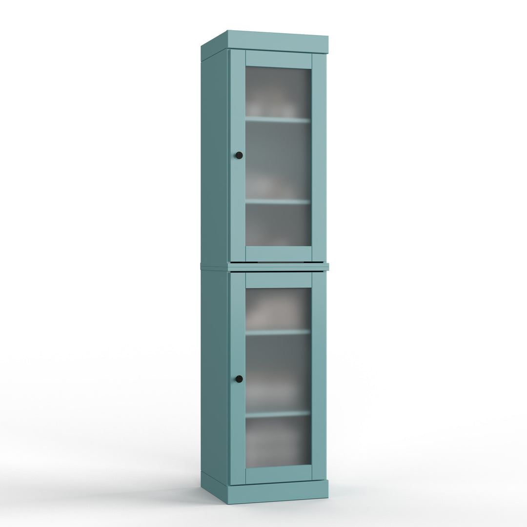 100% Solid Wood Bathroom Storage Cabinet, Adjustable Shelves, 16.5" Wide, 35.75" Tall