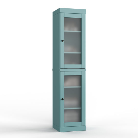100% Solid Wood Bathroom Storage Cabinet, Adjustable Shelves, 16.5" Wide, 35.75" Tall