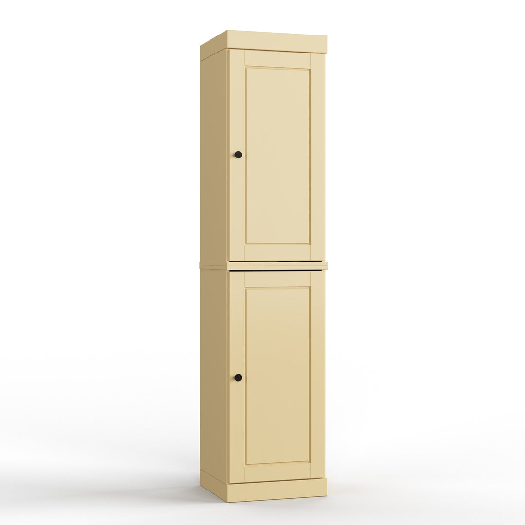 100% Solid Wood Bathroom Storage Cabinet, Adjustable Shelves, 16.5" Wide, 35.75" Tall