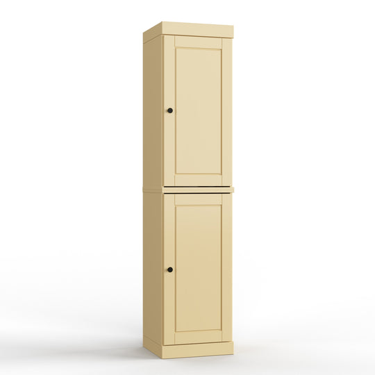 100% Solid Wood Bathroom Storage Cabinet, Adjustable Shelves, 16.5" Wide, 35.75" Tall