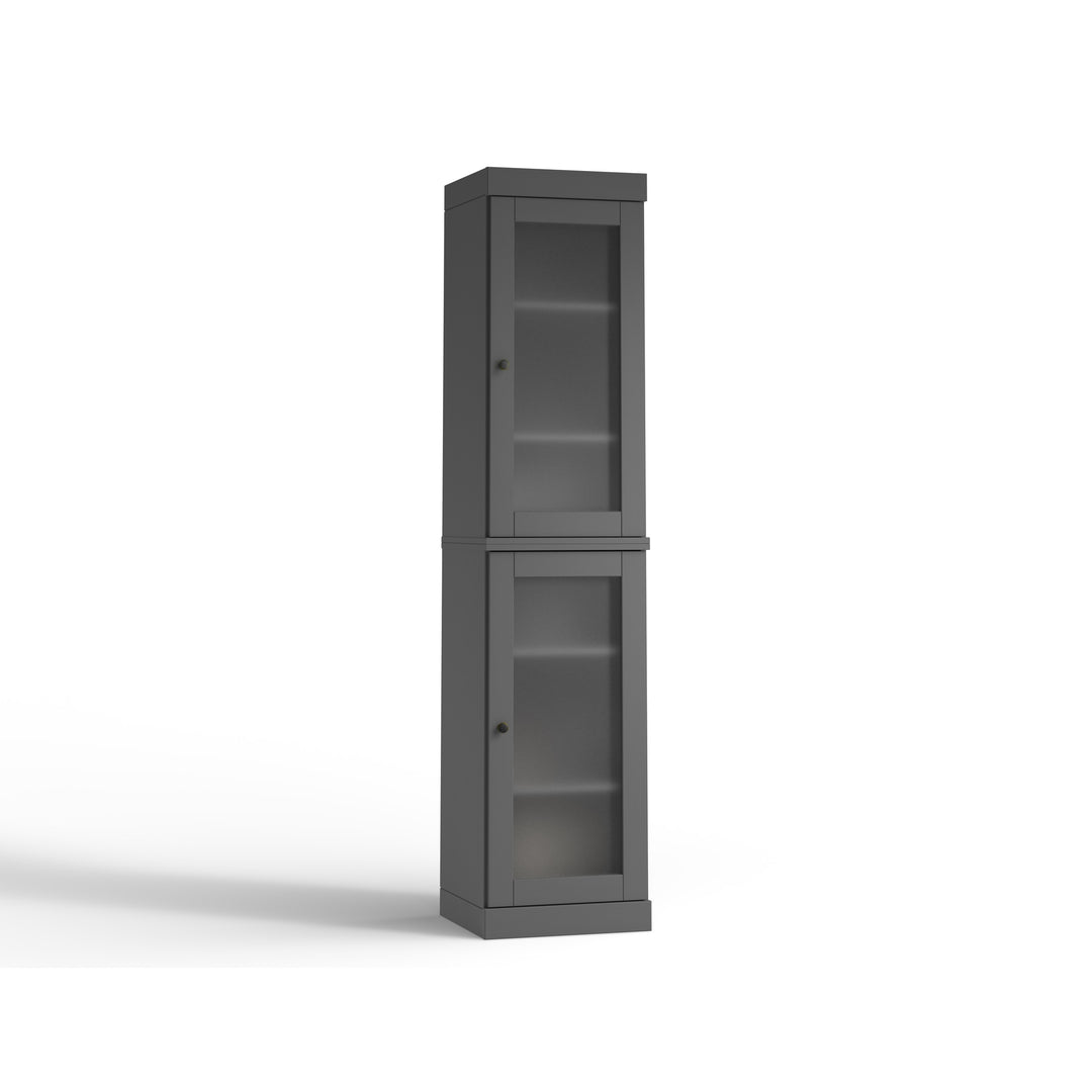 100% Solid Wood Bathroom Storage Cabinet, Adjustable Shelves, 16.5" Wide, 35.75" Tall