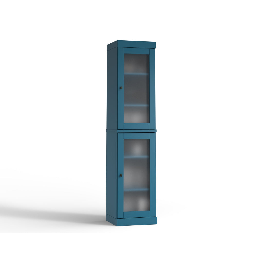 100% Solid Wood Bathroom Storage Cabinet, Adjustable Shelves, 16.5" Wide, 35.75" Tall