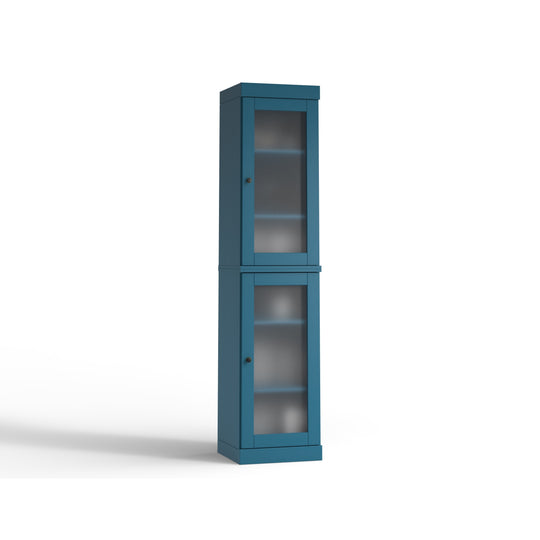 100% Solid Wood Bathroom Storage Cabinet, Adjustable Shelves, 16.5" Wide, 35.75" Tall