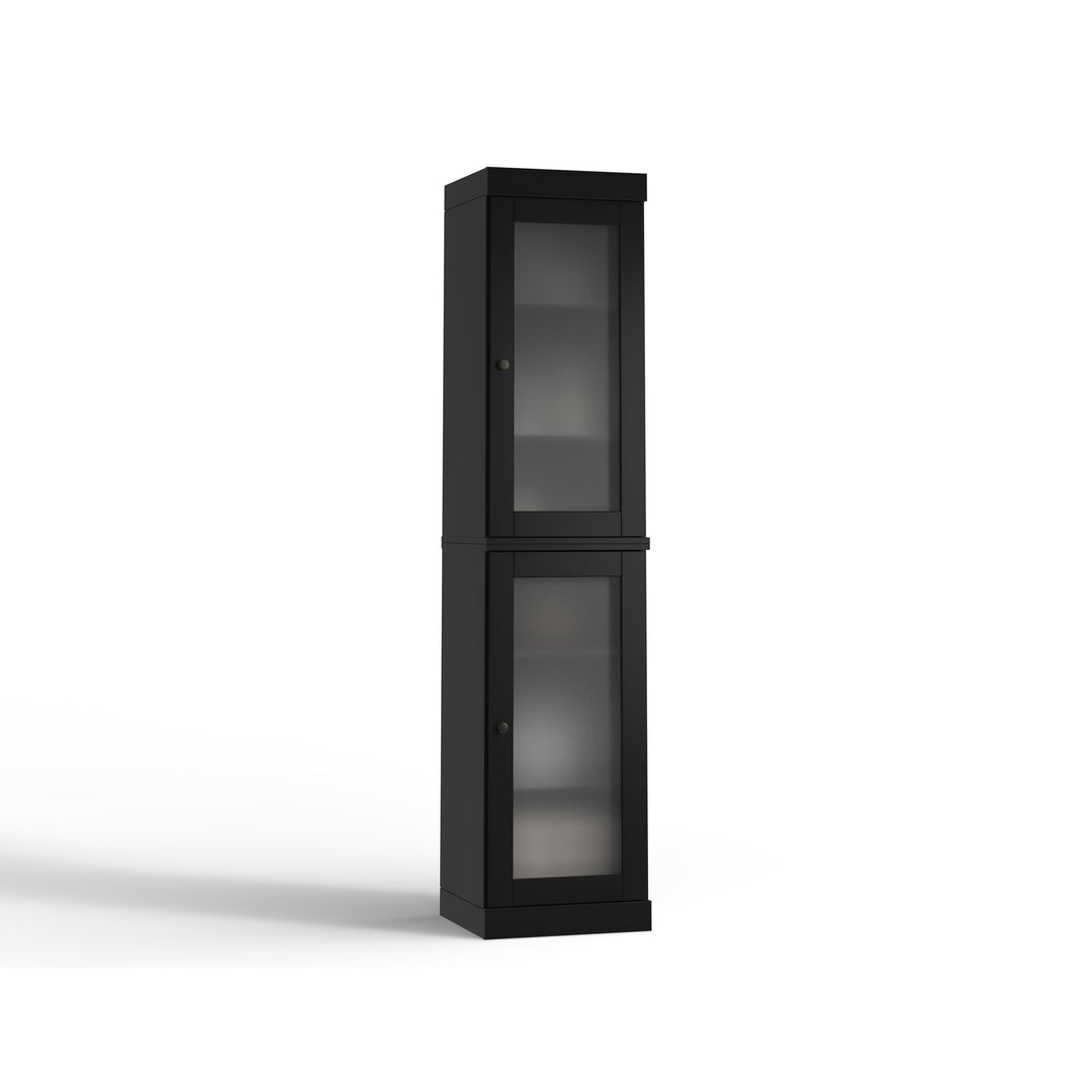 100% Solid Wood Bathroom Storage Cabinet, Adjustable Shelves, 16.5" Wide, 35.75" Tall