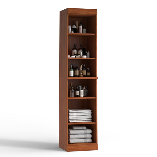 100% Solid Wood Bathroom Storage Cabinet, Adjustable Shelves, 16.5" Wide, 35.75" Tall
