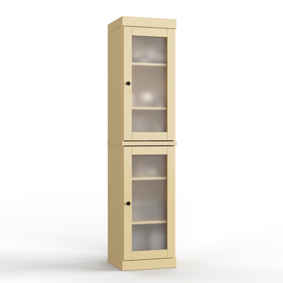 100% Solid Wood Bathroom Storage Cabinet, Adjustable Shelves, 16.5" Wide, 35.75" Tall