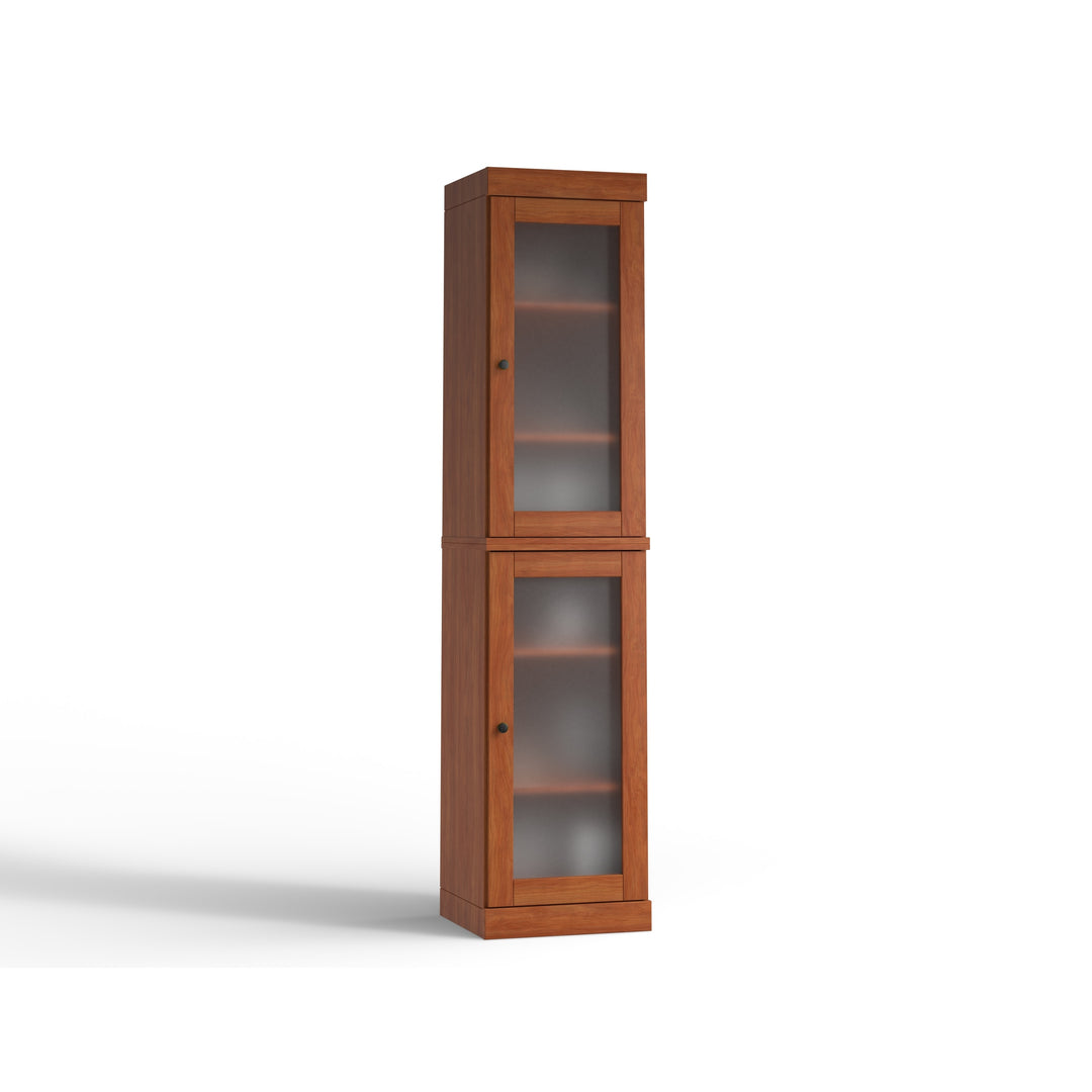 100% Solid Wood Bathroom Storage Cabinet, Adjustable Shelves, 16.5" Wide, 35.75" Tall