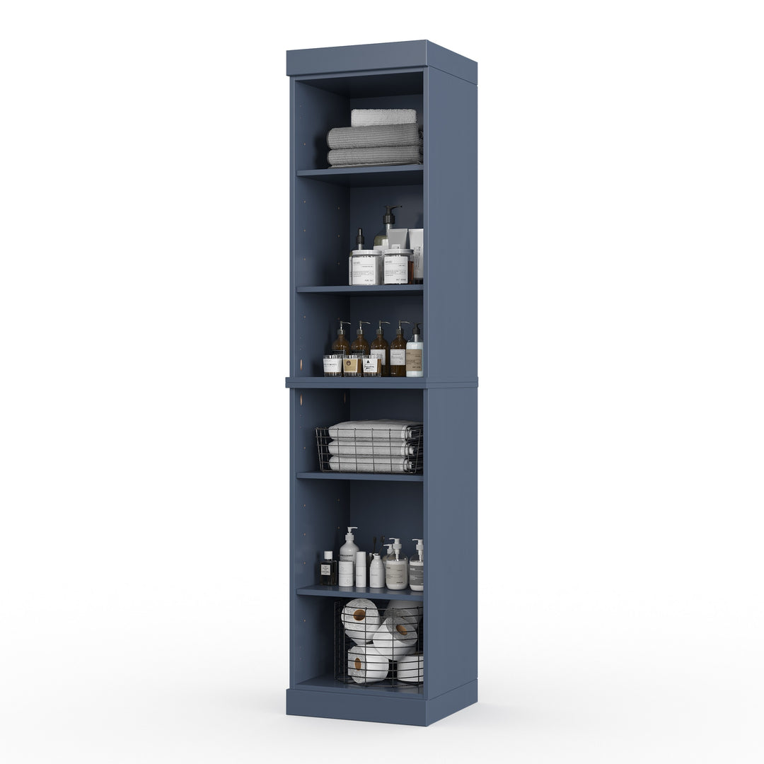 100% Solid Wood Bathroom Storage Cabinet, Adjustable Shelves, 16.5" Wide, 35.75" Tall