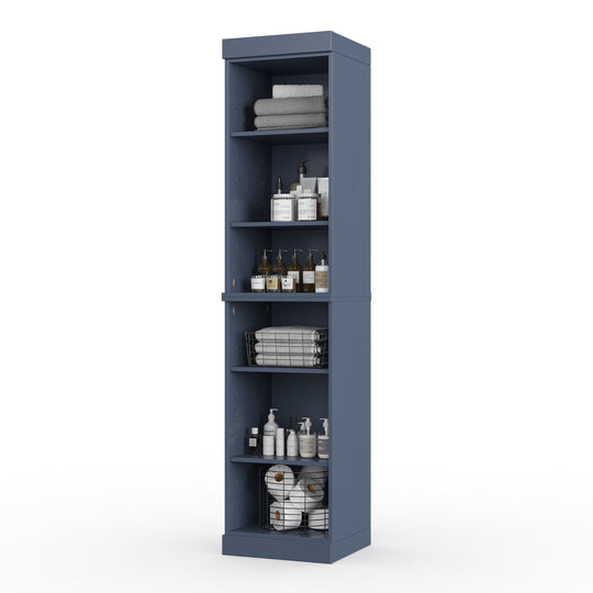 100% Solid Wood Bathroom Storage Cabinet, Adjustable Shelves, 16.5" Wide, 35.75" Tall