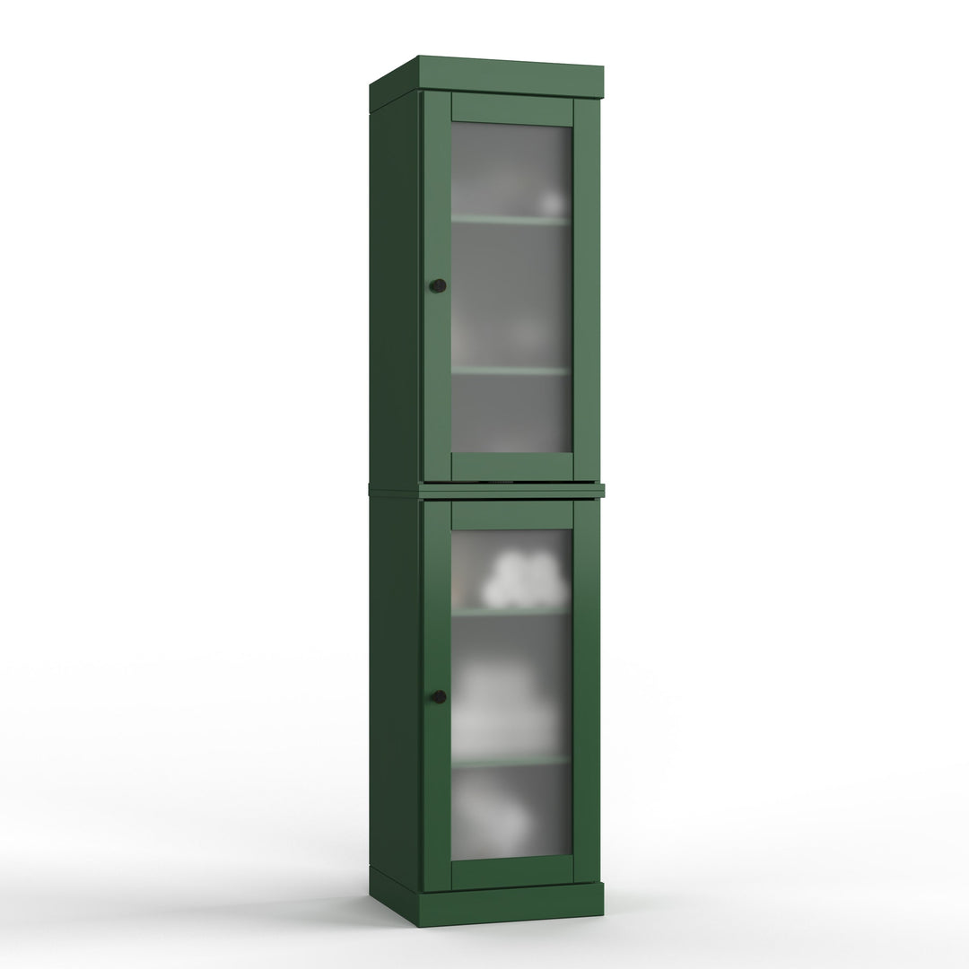 100% Solid Wood Bathroom Storage Cabinet, Adjustable Shelves, 16.5" Wide, 35.75" Tall