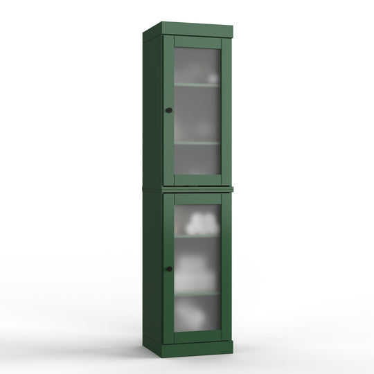 100% Solid Wood Bathroom Storage Cabinet, Adjustable Shelves, 16.5" Wide, 35.75" Tall