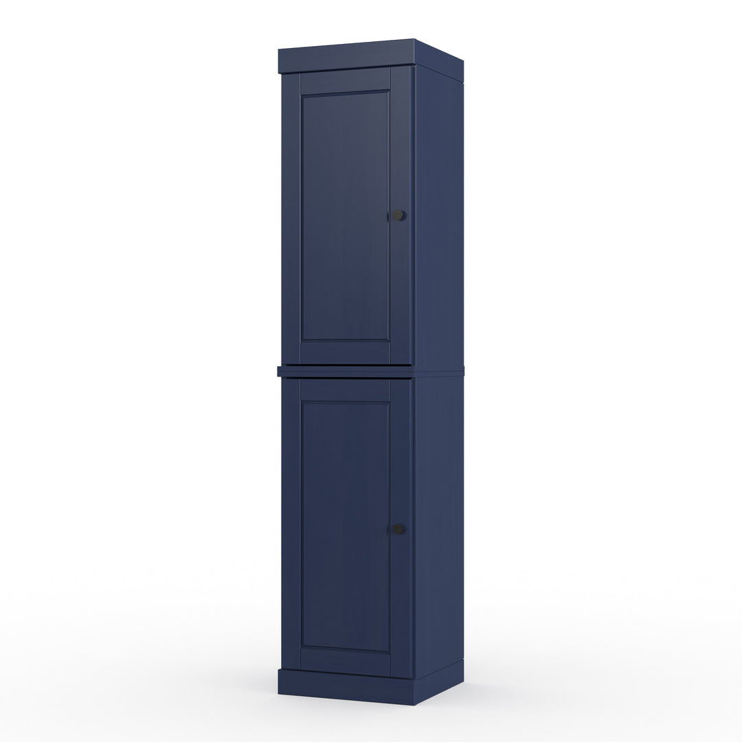 100% Solid Wood Bathroom Storage Cabinet, Adjustable Shelves, 16.5" Wide, 35.75" Tall