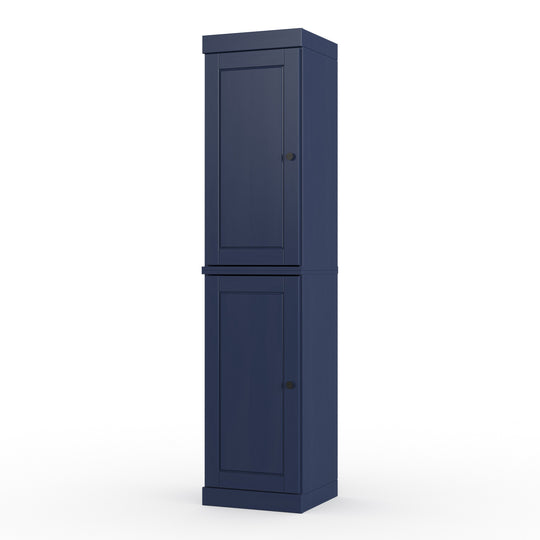 100% Solid Wood Bathroom Storage Cabinet, Adjustable Shelves, 16.5" Wide, 35.75" Tall