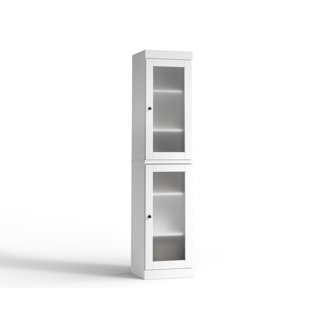 100% Solid Wood Bathroom Storage Cabinet, Adjustable Shelves, 16.5" Wide, 35.75" Tall