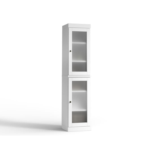 100% Solid Wood Bathroom Storage Cabinet, Adjustable Shelves, 16.5" Wide, 35.75" Tall