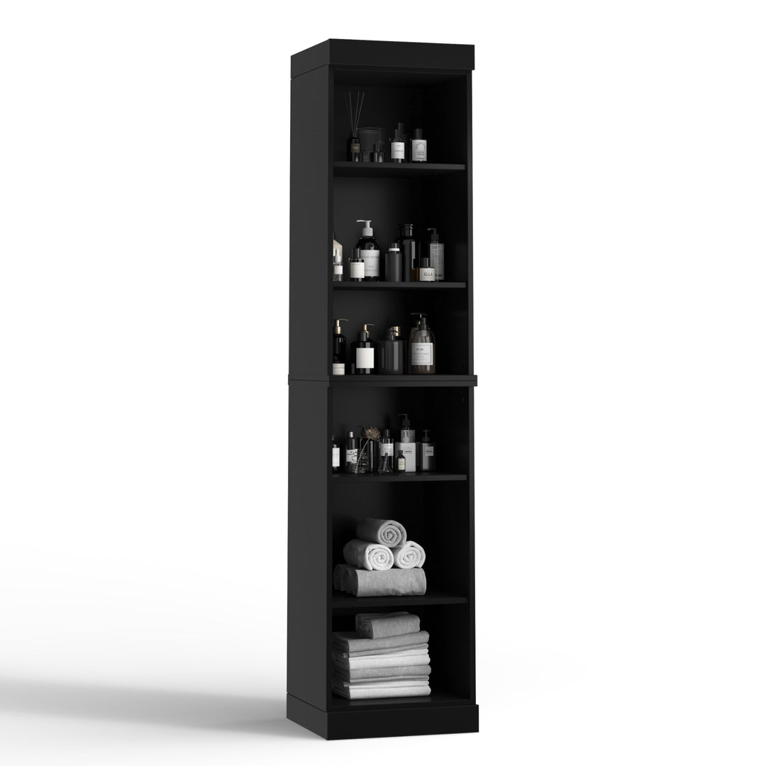 100% Solid Wood Bathroom Storage Cabinet, Adjustable Shelves, 16.5" Wide, 35.75" Tall