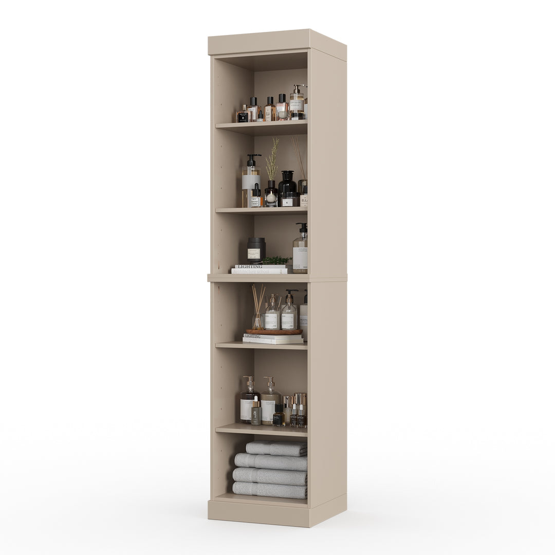 100% Solid Wood Bathroom Storage Cabinet, Adjustable Shelves, 16.5" Wide, 35.75" Tall