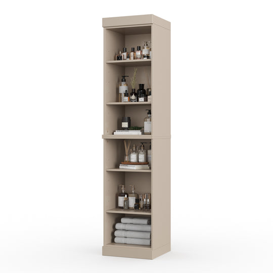 100% Solid Wood Bathroom Storage Cabinet, Adjustable Shelves, 16.5" Wide, 35.75" Tall