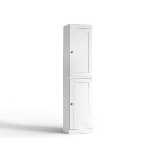 100% Solid Wood Bathroom Storage Cabinet, Adjustable Shelves, 16.5" Wide, 35.75" Tall