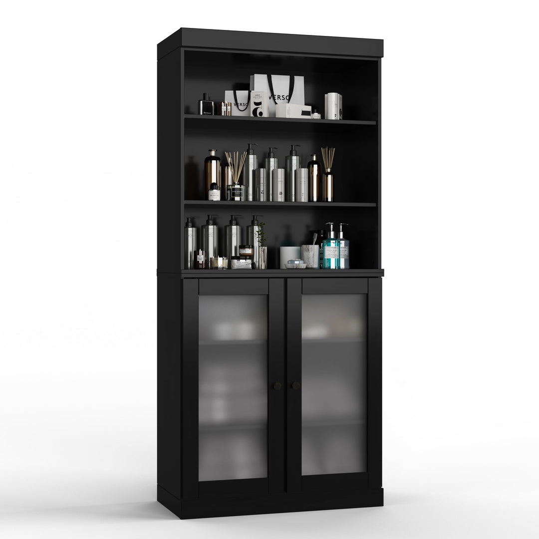 100% Solid Wood Bathroom & Laundry Storage Cabinet, Raised Panel Doors, Adjustable Shelves, 32" Wide, 71.5" Tall